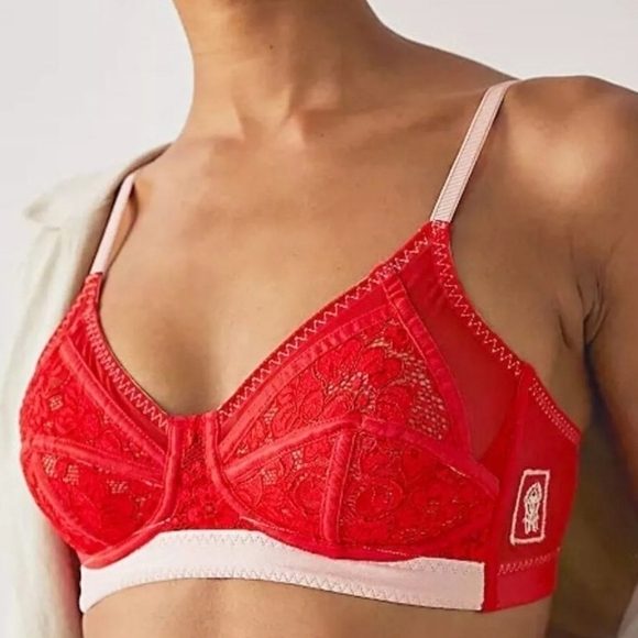 We Are Hah Other - We Are HAH On Point Bullet Bra Blood Orange $98 32-40E NEW!